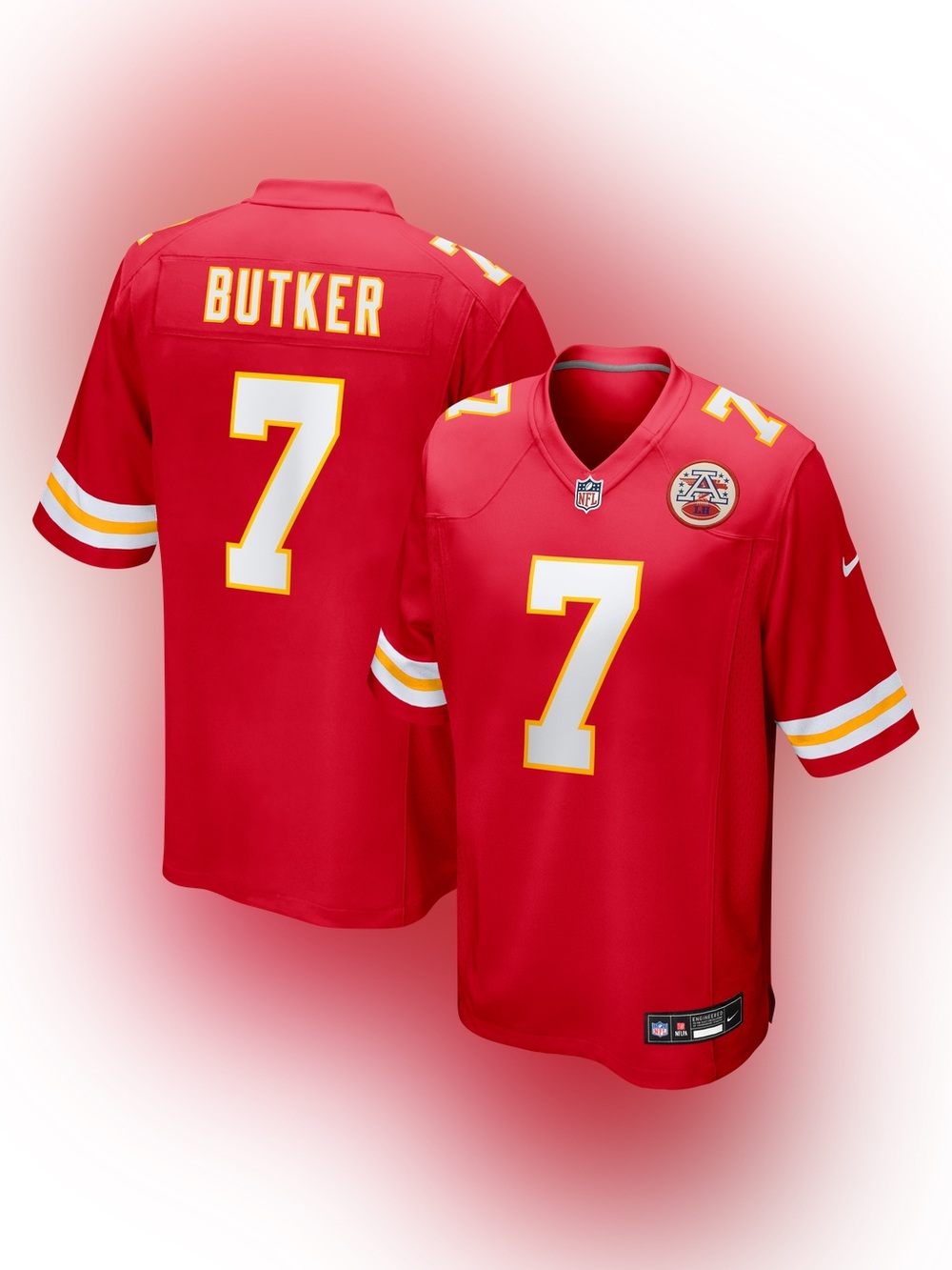 Nike Kansas City Chiefs Jersey Mens Medium Harrison Butker #7 Red Official NWT